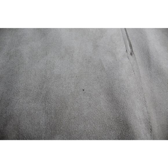 Magaschoni Faux Suede Belted Trench Coat Taupe Zip Pockets Size S - Picture 9 of 11